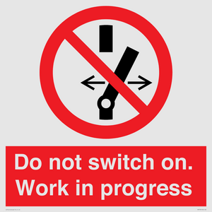 Do not switch on. Work in progress